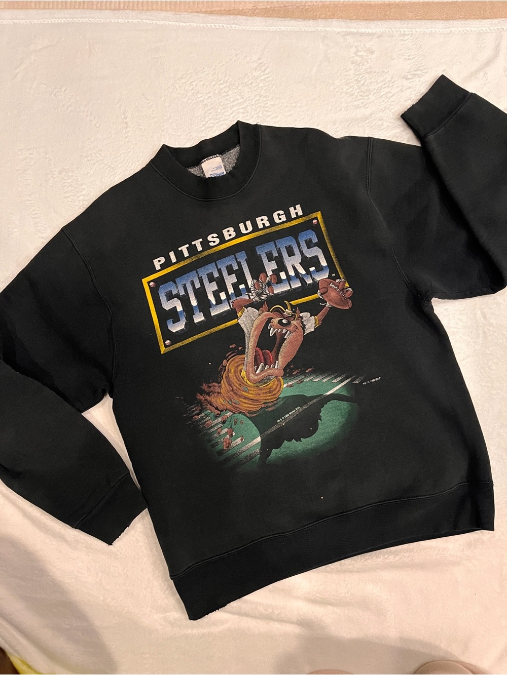 Pittsburgh Steelers Black Graphic Crewneck Sweatshirt